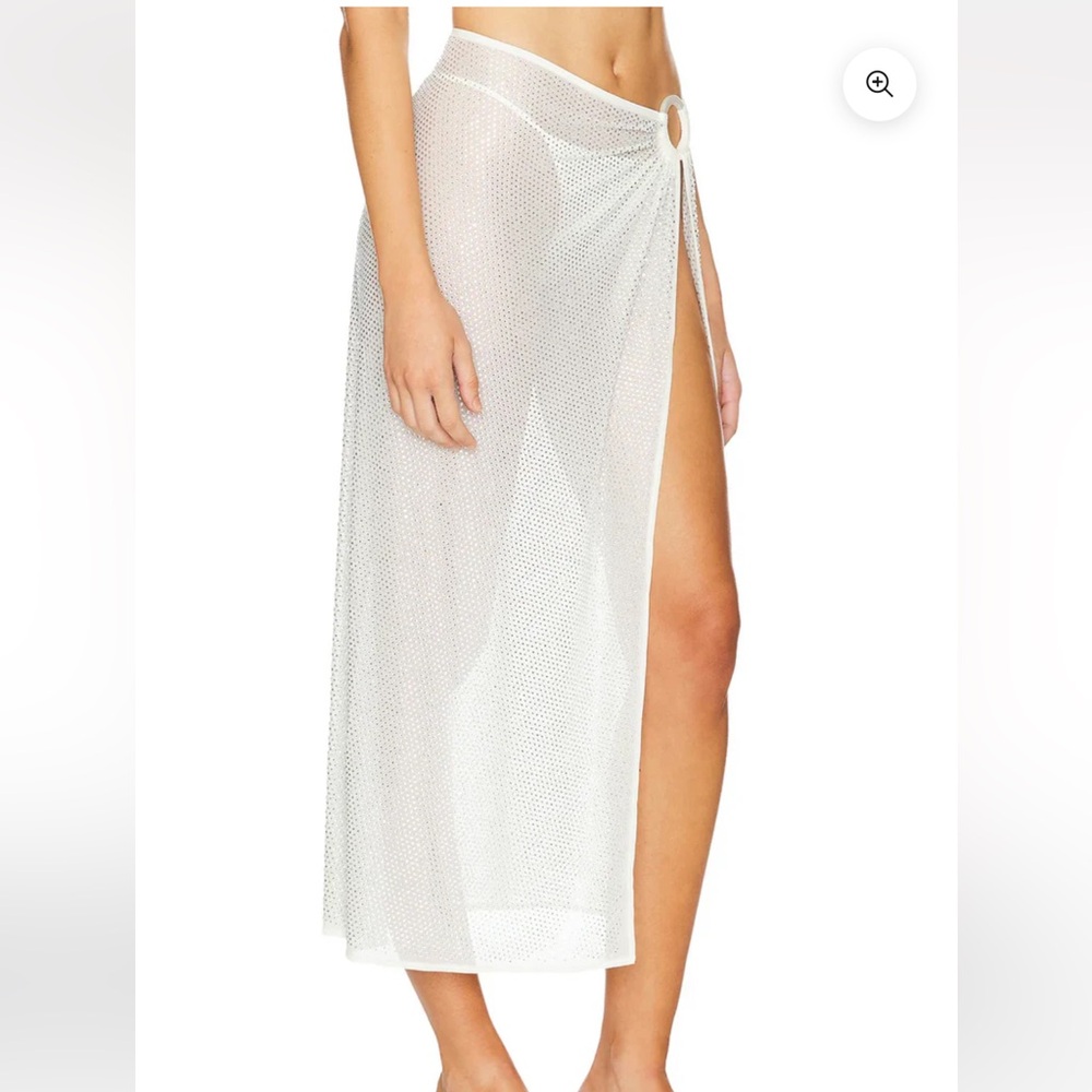 NWOT WeWoreWhat O-RING MIDI SKIRT - RHINESTONES
